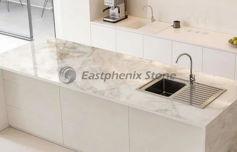 Polished Culzo Vez Kitchen Island Surface